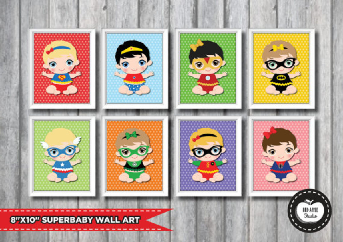 DC Superhero Girls Christian Nursery Decor Art Set of 6 Prints, Batgir –  Pixie Paper Store